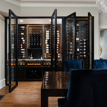 Custom Enclosed Wine Rack & Cabinet in Evanston, IL