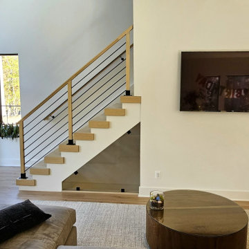 Project #111 | Open-Riser Staircase with Glass Panel Detail