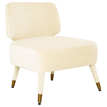 Athena Cream Velvet Accent Chair