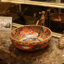Ethyopean Ancient Ceramic Bathroom Sink - Bathroom Sinks