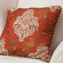 "Turandot" Luxury Designer Pillow/Sham with Rope Trim - Decorative Pillows
