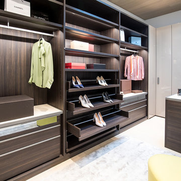 Trousdale Beverly Hills modern home luxury dressing room & closet