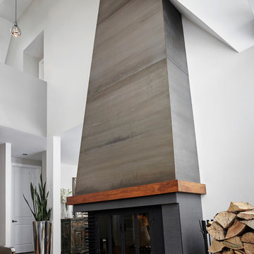 Steel fireplace