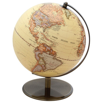 Earhart World Globe - 10" Diameter, Raised Relief