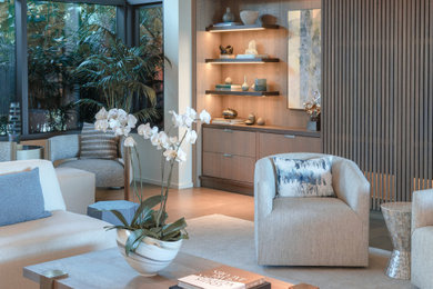 Living room - contemporary formal and open concept living room idea in Hawaii