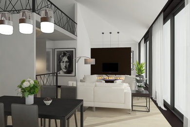 Example of a trendy living room design in Other