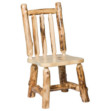 Rustic Aspen Log Side Chairs, Set of 2