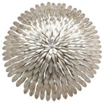 Crystorama - Broche 6 Light Antique Silver Ceiling Mount - Layers of individual wrought iron leaves deliver a stunning, unique, and functional light. The tailored elegance of the shimmering metallic florals are perfect for a transitional home though versatile enough to be incorporated into any modern design. While perfect for a bedroom, living area, or kitchen, it can be used anywhere you want to add a bit of glam. This fixture can also be installed as a statement wall sconce.