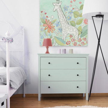"Nick’s Animal Garden III" Painting Print on Wrapped Canvas