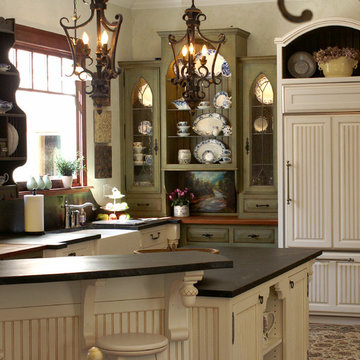 Inset kitchen with soapstone