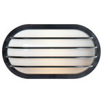 Maxim Lighting - Maxim Lighting 10110FTBK Bulwark-1 Light Outdoor Wall, 10.5"W - Classic bulkhead style fixtures made of high impacBulwark-1 Light Outd Black Frosted Glass *UL: Suitable for wet locations Energy Star Qualified: n/a ADA Certified: YES  *Number of Lights: 1-*Wattage:60w E26 Medium Base bulb(s) *Bulb Included:No *Bulb Type:E26 Medium Base *Finish Type:Black