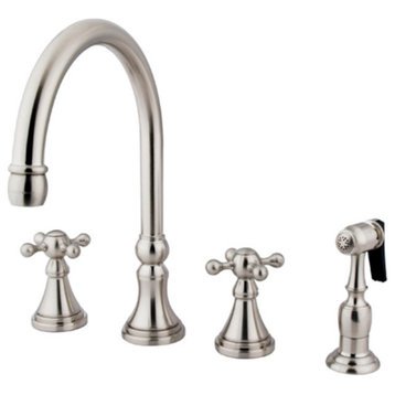 Kingston Brass KS279.KXBS Governor 1.8 GPM Widespread Kitchen - Brushed Nickel