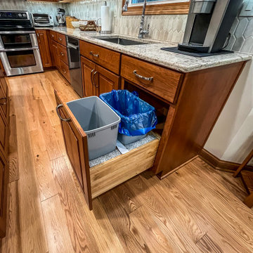 Cherry Cabinets with Pecan Stained Finish, Windemere Quartz Countertops