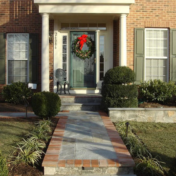 Flagstone Walkway with Brick Border Ashburn