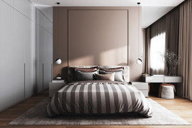 Дизайн спальни в двух цветовых вариантах