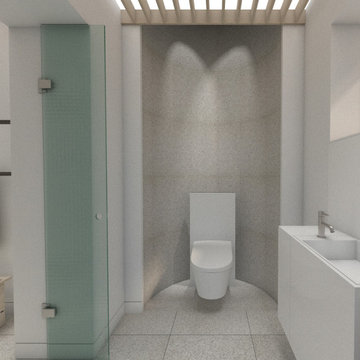 Badezimmer mit Deckengewölbe