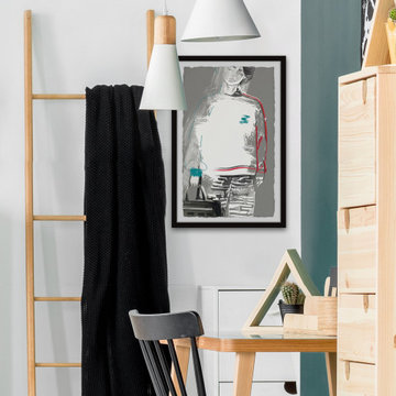 "Sporty Fashion Trend" Framed Painting Print