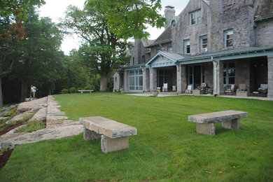 This is an example of a traditional landscaping in Burlington.