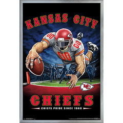 Trends International NFL Kansas City Chiefs - Helmet 16 Wall Poster,  22.375 x 34, Black Framed Version