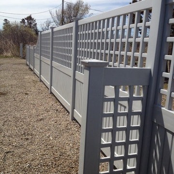 Beach House Grey Vinyl Lattice Fencing
