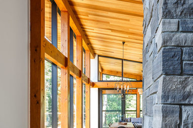 Mountain style living room photo in Ottawa