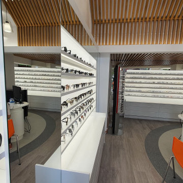 Belle Opitique LED Lighting, Wood and LED