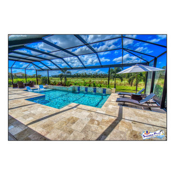 (Hnat) Collier County, Florida. Superior Pools Custom Luxury Swimming Pool Build