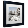 Philippe Hugonnard 'Lotus Bridge V' Art, Black Frame, White Matte, 11"x11"