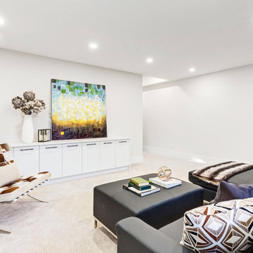 Custom cabinetry for entertainment space