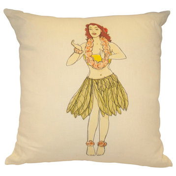 Juniper Road Collection, Hula Girl, Linen With Feather Down Insert