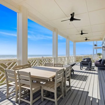 Galveston Beach house - Decking and custom railings