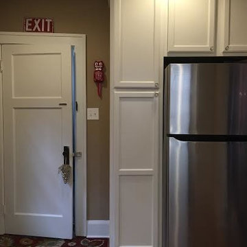 View from kitchen to backdoor