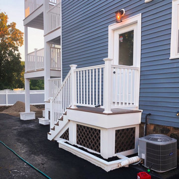 Deck blue house