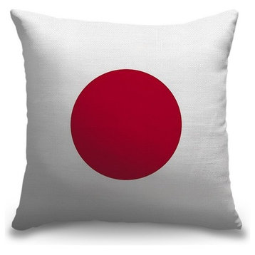 "Japan Flag" Outdoor Pillow 16"x16"