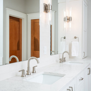 Custom Double Vanity with Quartz Counter