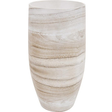 HOWARD ELLIOTT DESERT SANDS Vase Tapered Large Neutral Ceramic Padded