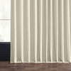 Blackout Extra Wide Vintage Textured Faux Dupioni Curtain, Off White, 100"x108"