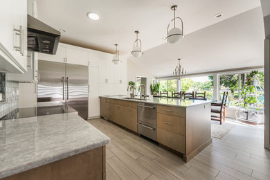 Inspiration for a contemporary kitchen remodel in Chicago