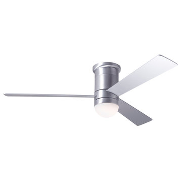 Cirrus Flush DC Fan, Brushed Aluminum Finish, 50" Aluminum Blades, 17W LED