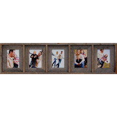 Collage Picture Frames 4x6 Frame with 5 openings, Black Wood