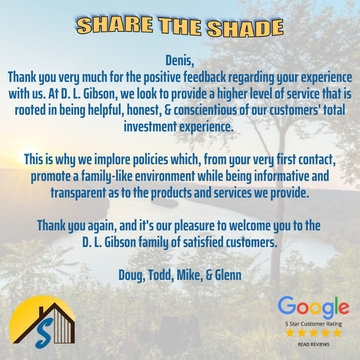 Customer Denis from Souderton, Pa - D. L. Gibson Reply