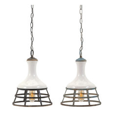 White Ceramic Pendant Lighting | Houzz