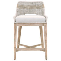Tapestry 26" Counter Stool, Taupe & White Flat Rope, Indoor