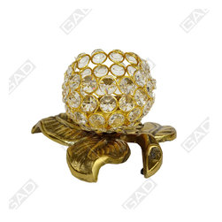GOLDEN EMBOSSED CRYSTAL BALL - Candles & Candle Holders