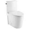 St. Tropez One Piece Elongated Toilet Side Flush, Glossy White