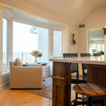 Simsbury Transitional Kitchen with Hickory Island