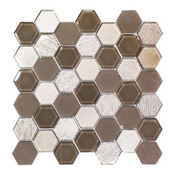 Element Hexagon Grey - Mosaic Tile