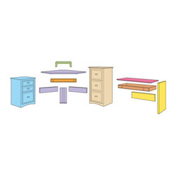 Davide Home Office Corner Desk System - Desks And Hutches