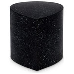 Meridian Furniture - Petal Finished Iron Metal Coffee Table, Black Terrazzo, 1 Piece - Revolutionize your room with a touch of art and flair when you bring home this Petal Black Coffee Table. With its Black Terrazzo Pattern, this beautiful table is a perfect blend of art and functionality, providing ample space to hold your essentials while you binge-watch your favorite TV shows. Made from Iron Metal for durability and long service life, this table's modular design makes it easy to pair with additional Petal collection pieces to create the shape of your choice.