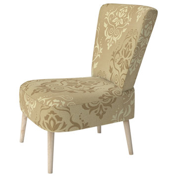 Gold Damask Chair, Side Chair